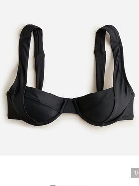 Jcrew DD Swim Top Black